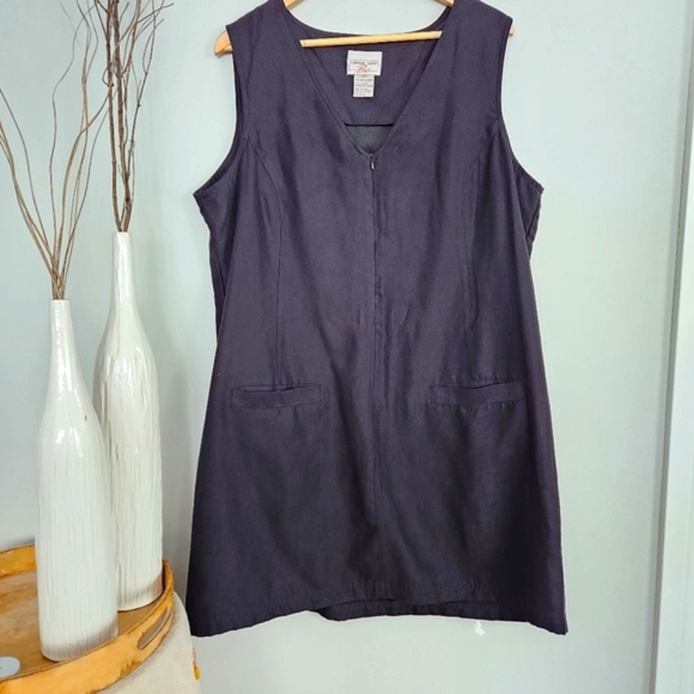 Vintage Cotton Genny Plus Suede Feel Dress